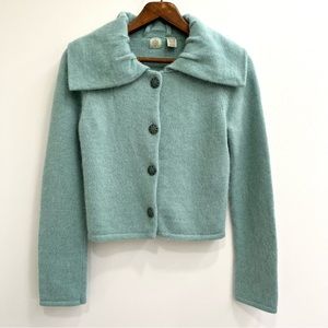 Anthropologie Mint Green Cardigan Sweater